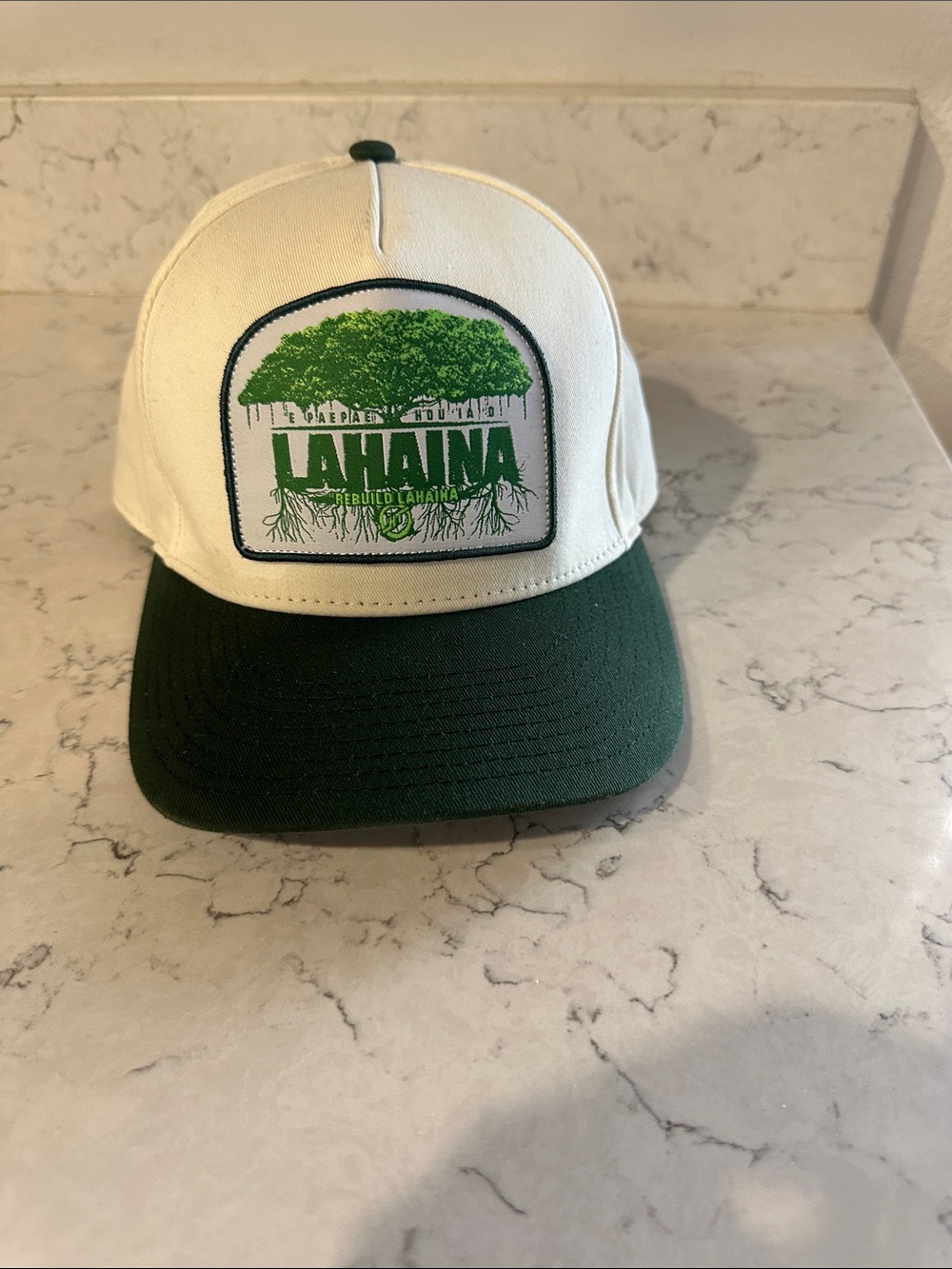 Lahaina Green & White Trucker Hat - Classic Mesh Cap
